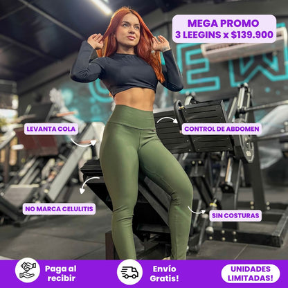 2 LEGGING NY DEPORTIVO DE ALTA COMPRESIÓN